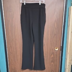 Kim & Co. Size S Black High Waisted Straight Leg Trouser Pants